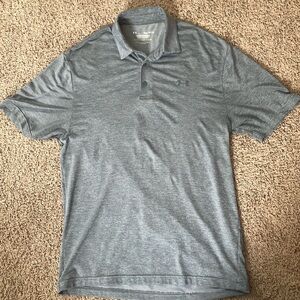 Under armour playoff polo. Size medium. Gray.